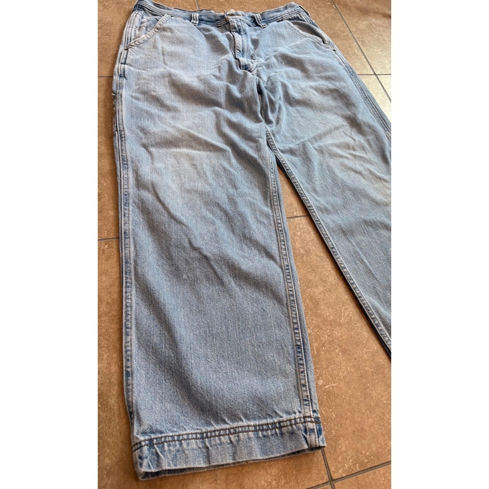 URBAN‎ PIPELINE Carpenter Jeans Light Wash Denim Mens 36x30 Relaxed Fit Workwear